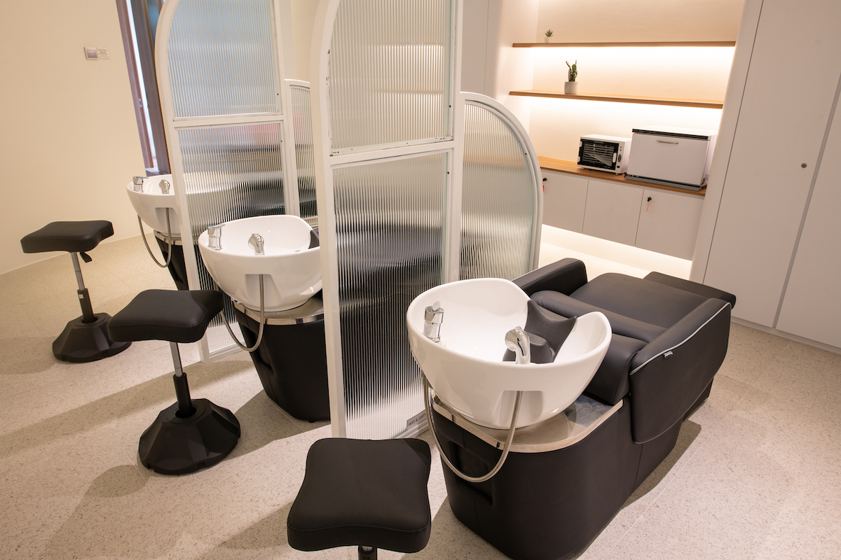 Professional Hair Wash Area at Hair Library